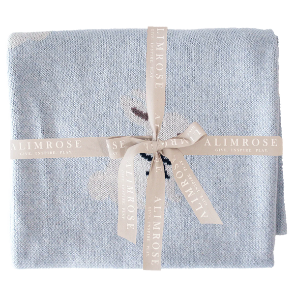 Alimrose Baby Bunny Blanket Blue
