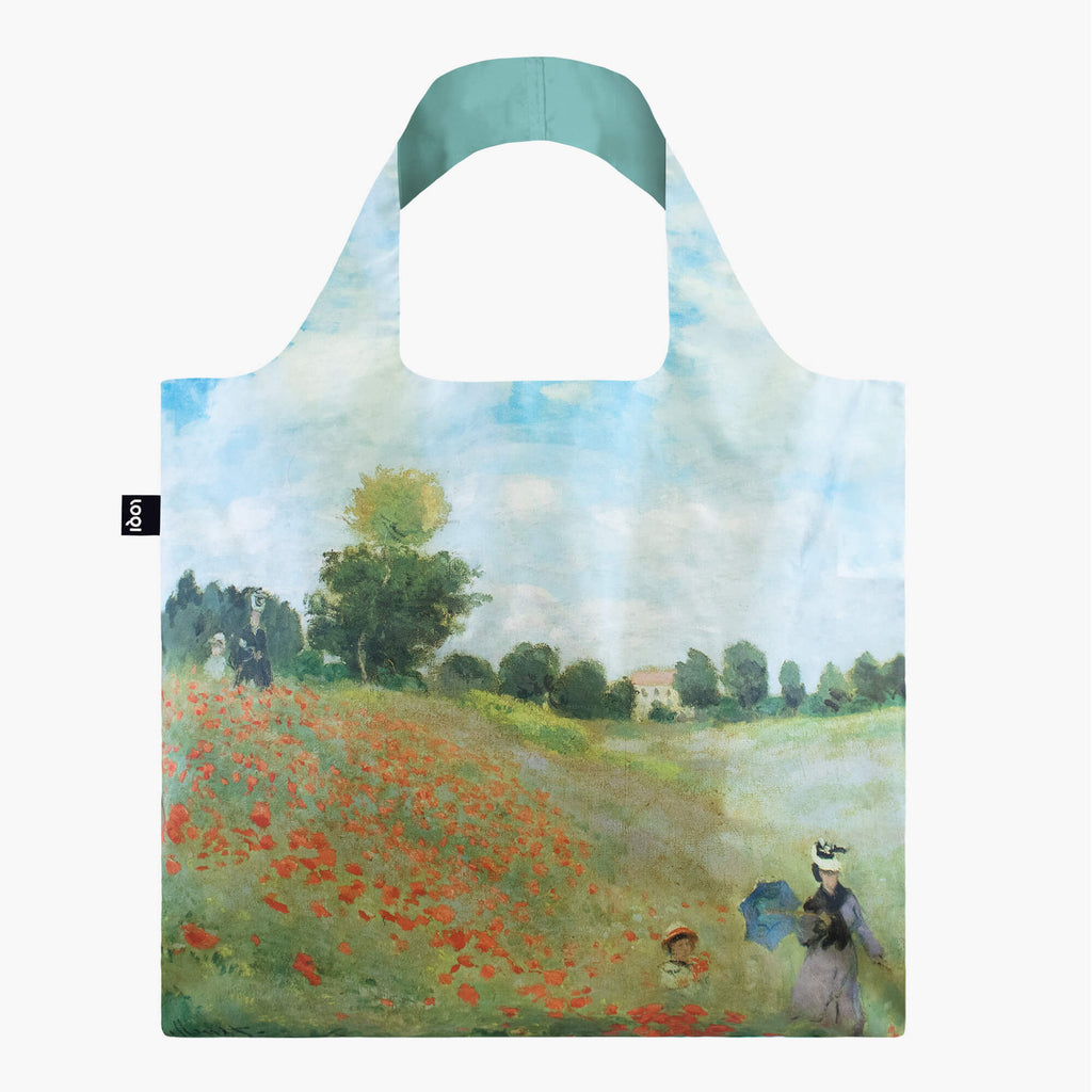 Reusable bag LOQI -  Claude Monet  Wild Poppies Recycled Bag