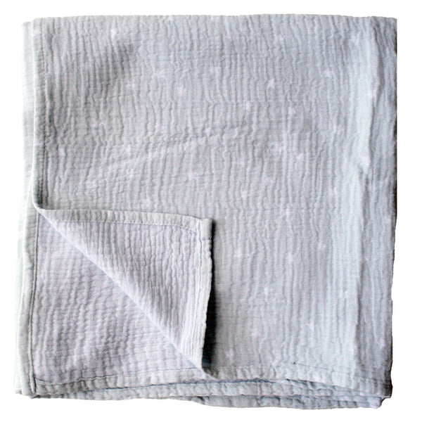 Alimrose  Muslin Swaddle Starry Night Dove Grey