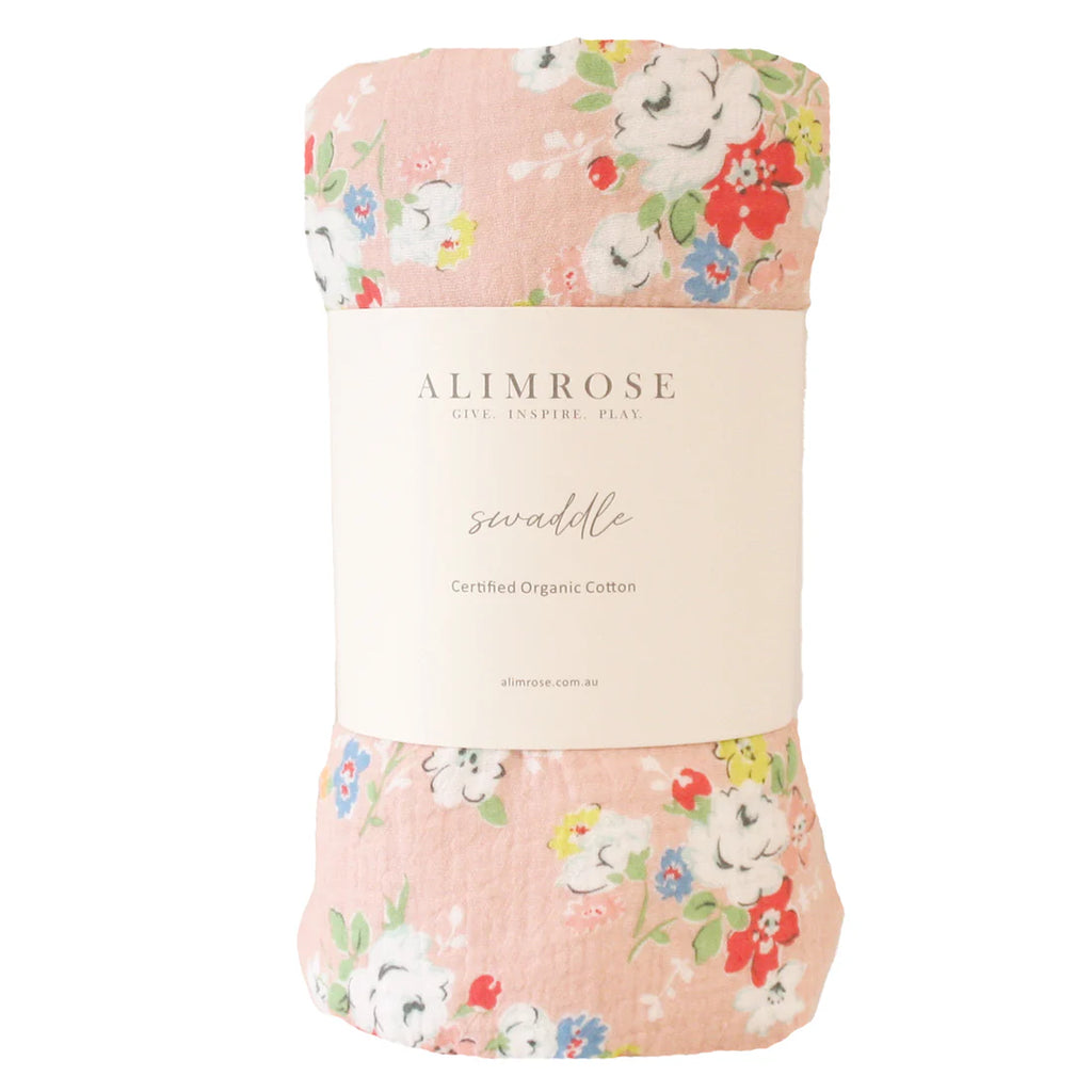 Alimrose  Muslin Swaddle Vintage Rose