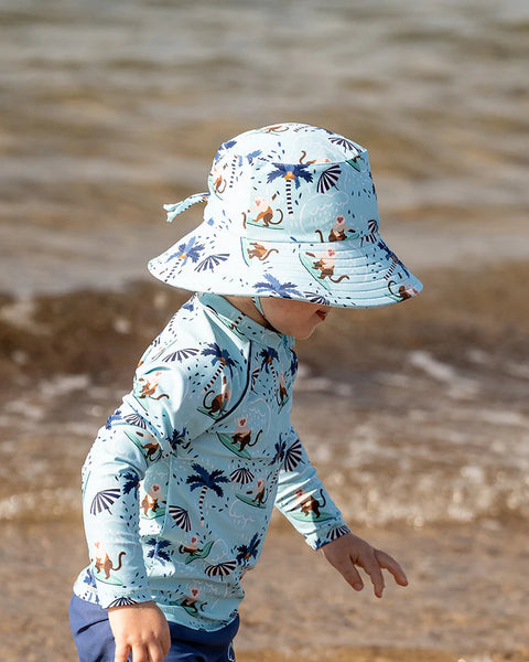 Minihaha Swim RILEY SWIM HAT WITH QUICK RELEASE NECK TIE
