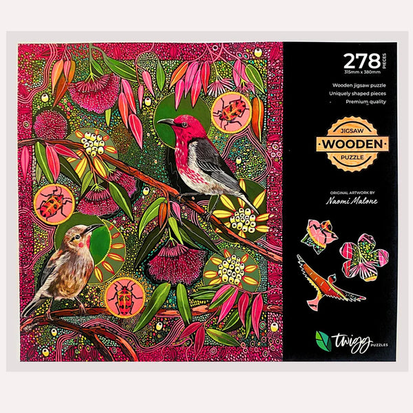 Twigg Wooden Puzzle - PowderPuff Lilly Pilly 248 piece- Naomi Malone