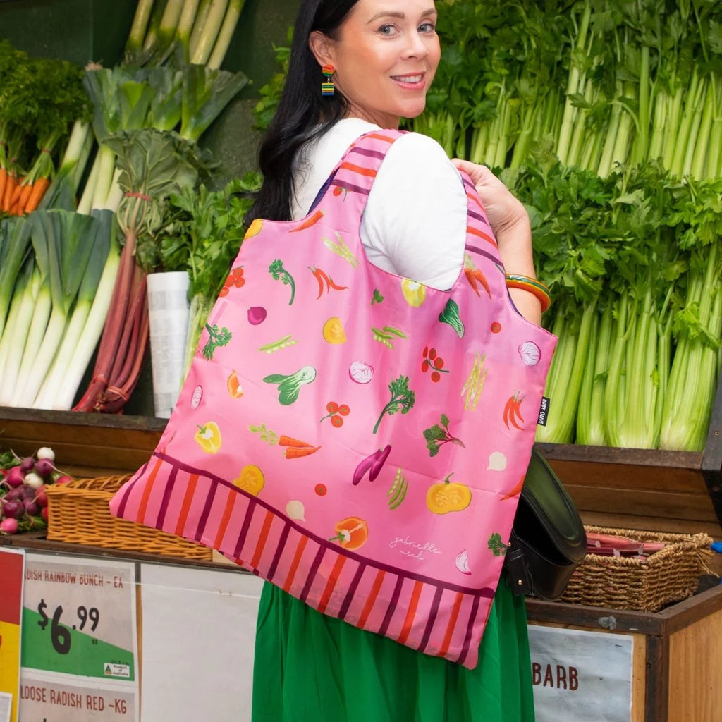 Ruby Olive Harvest Stripe Shopper Bag