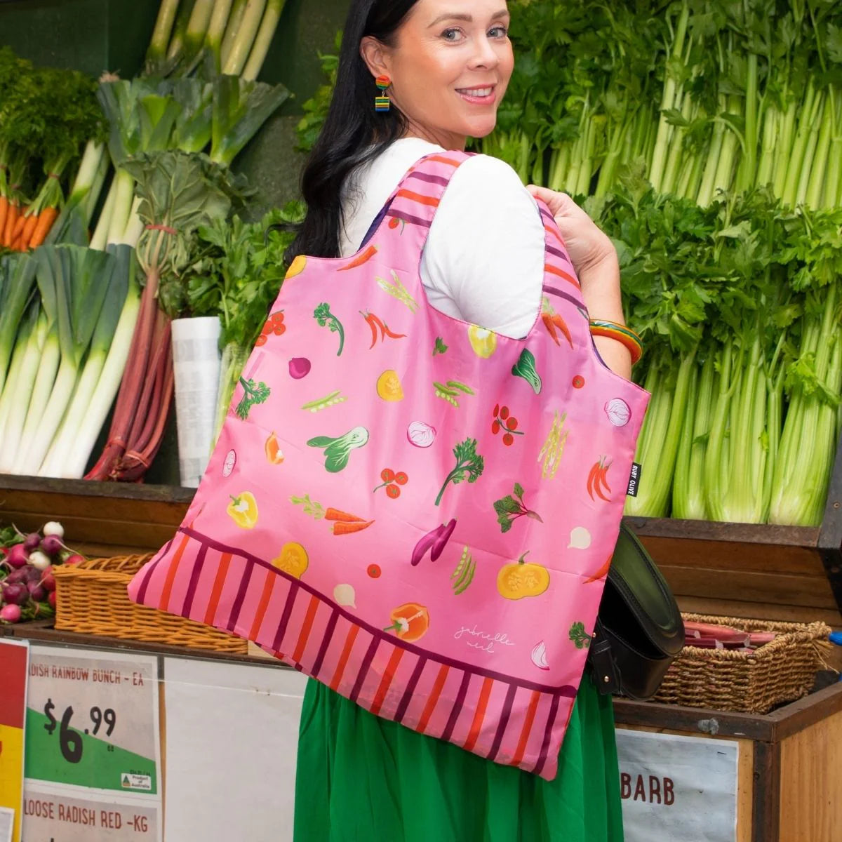 Ruby Olive Harvest Stripe Shopper Bag