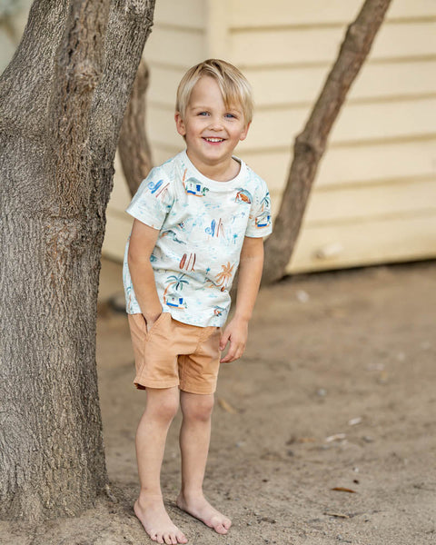 Minhaha Bébe  BOYS RUST SHORTS