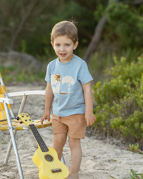 Minhaha Bébe  BOYS RUST SHORTS