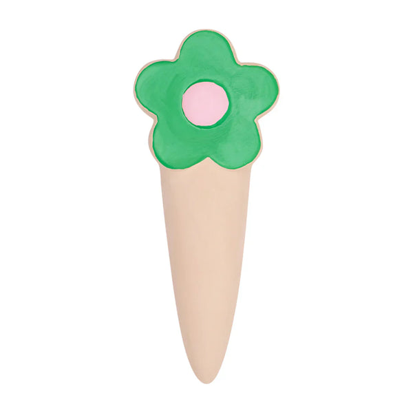 CERAMIC SLOW PLANT WATERING FLOWERS - GREEN