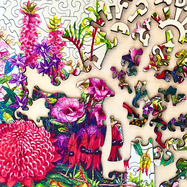 Twigg - Wooden Jigsaw Puzzle - 245 pieces - State Floral Emblems - Debra Meier