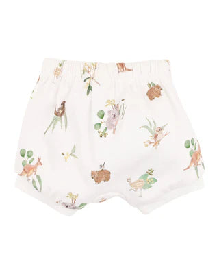 Minhaha Bébé AUSTRALIANA PRINT ORGANIC SHORTS