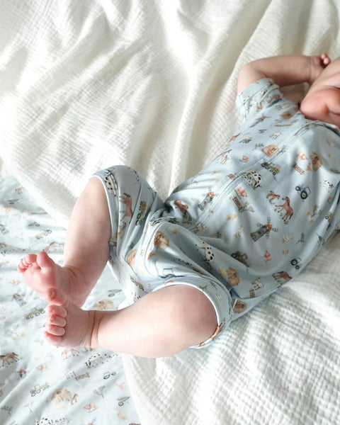 Minhaha Bébé FARM ECOCOSY SS ZIPSUIT