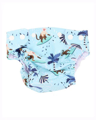Minihaha Swim RILEY PRINT AQUA NAPPY