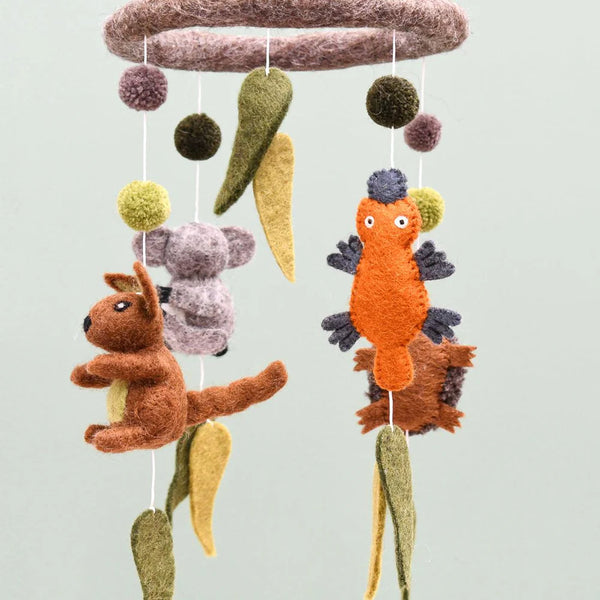 Felt Nursery Cot Mobile - Australian Animals