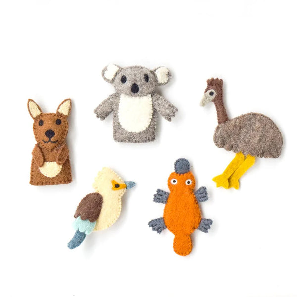 Felt Australian Animals  - Finger Puppet Set