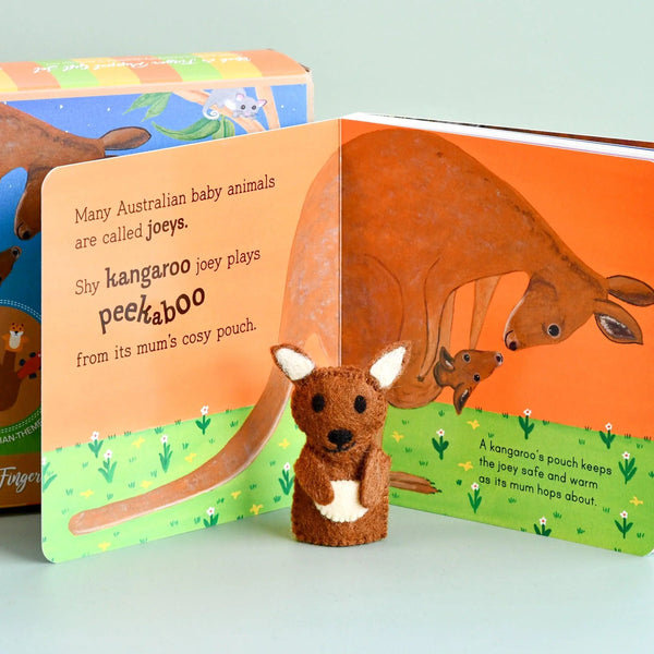 Felt Australian Finger Puppets and Book Set by Frané Lessac