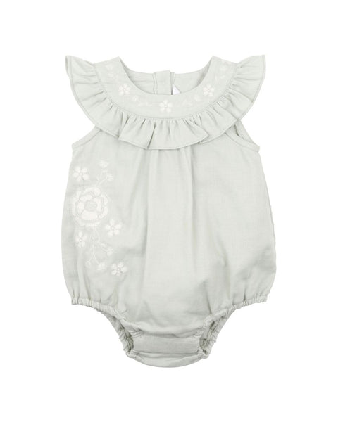 Bebe Evie Print Embroidered Woven Body Suit