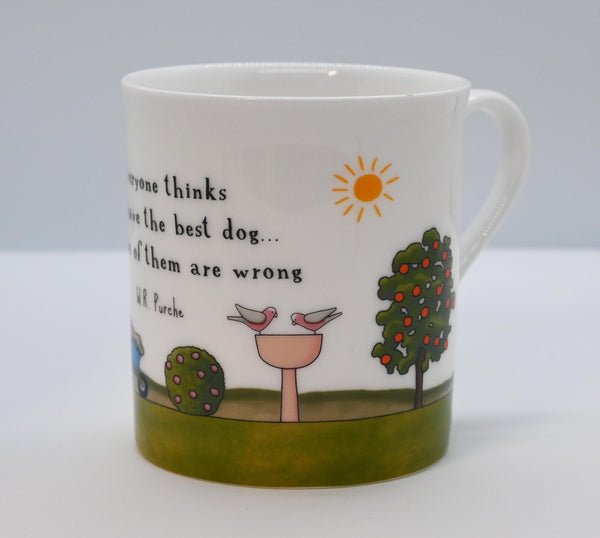 Red Tractor Designs - Bone China Mug The Best Dog