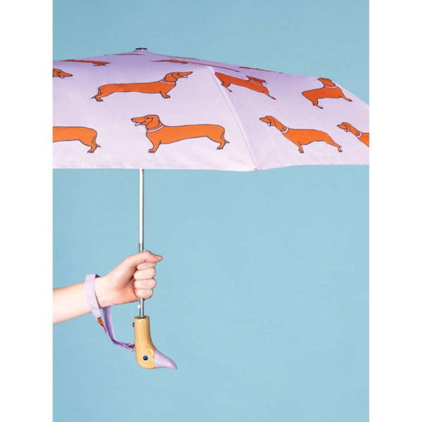 ORIGINAL DUCKHEAD DUCK UMBRELLA COMPACT - COUCOU SUZETTE DACHSHUND PURPLE 5X7X35CM