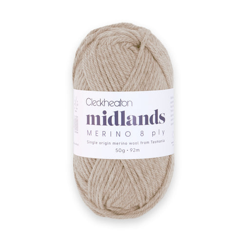 Cleckheaton Driftwood Cardigan Pattern — Midlands Merino 8 ply
