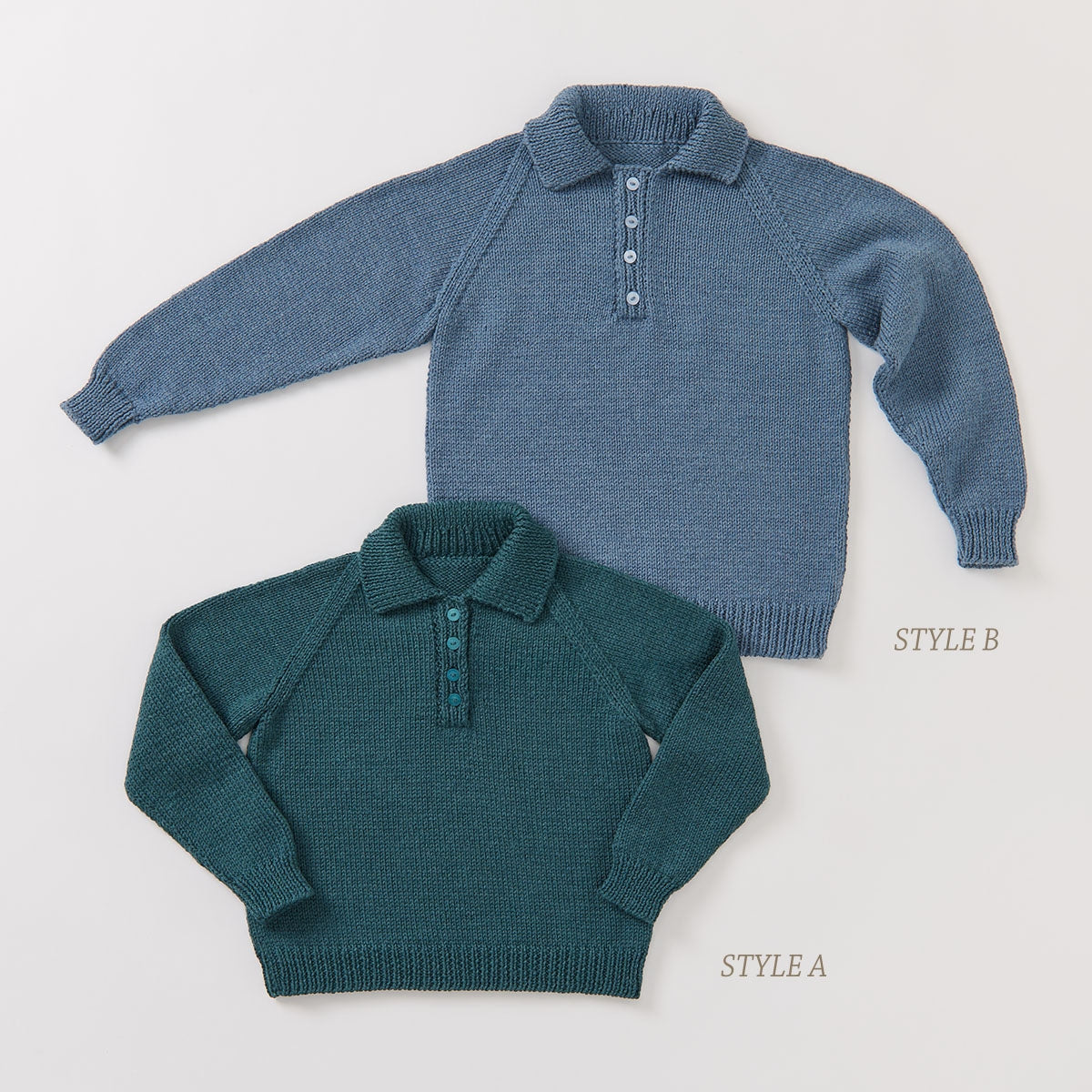 Cleckheaton Henley Jumper Pattern — Midlands Merino 12 ply