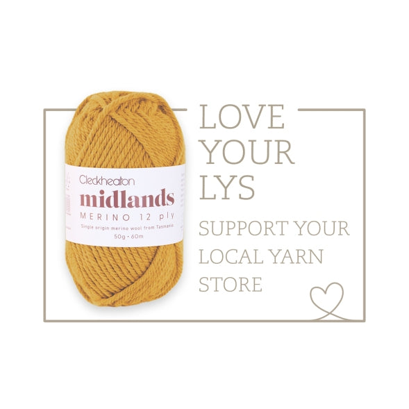 Cleckheaton Sweetheart Jumper Pattern — Midlands Merino 12 ply