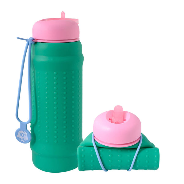 Rolla Bottle - Green, Pink + Dusty Blue