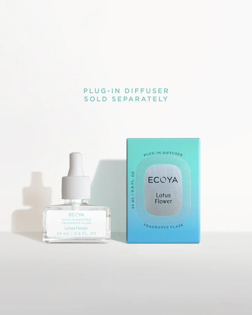 Ecoya Plug-In Diffuser Fragrance Flask 24ml — Lotus Flower