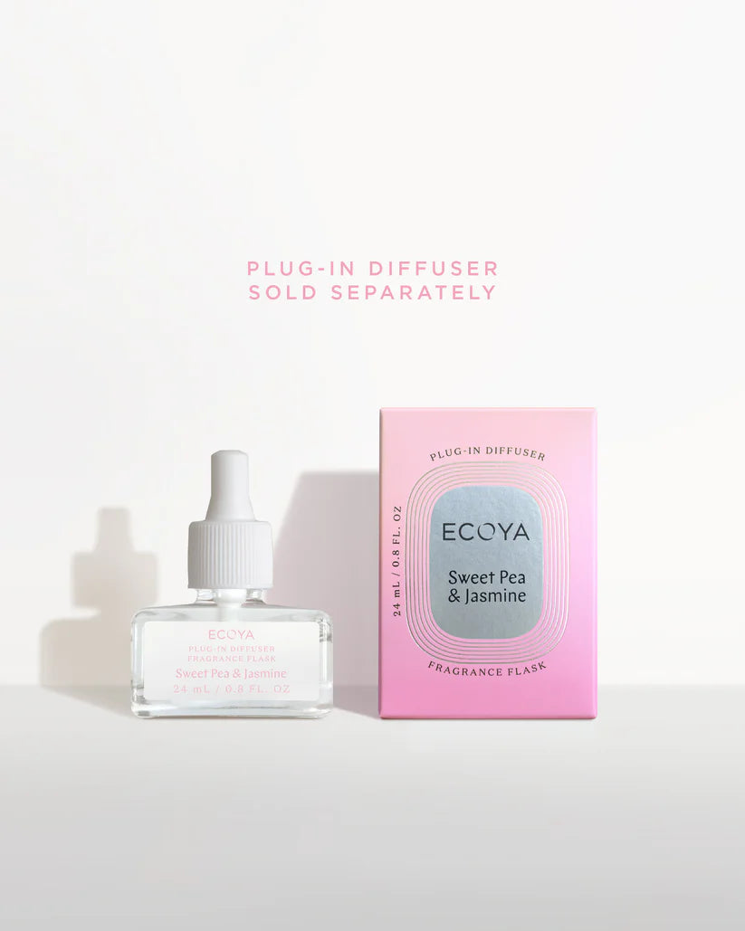 Ecoya Plug-In Diffuser Fragrance Flask 24ml — Sweet Pea & Jasmine