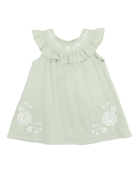 Bebe Evie Print Embroidered Woven Dress