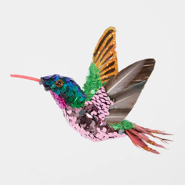 Christmas - AMORE SEQUIN HUMMINGBIRD TREE DECORATION