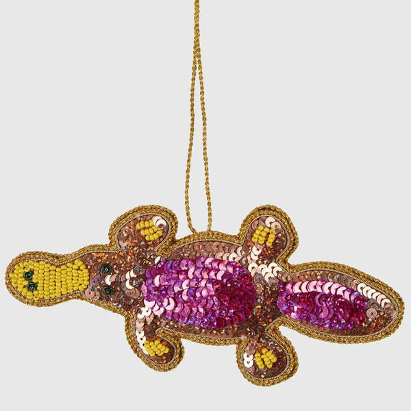 Christmas - PLATYPUS SEQUIN HANGING DECORATION