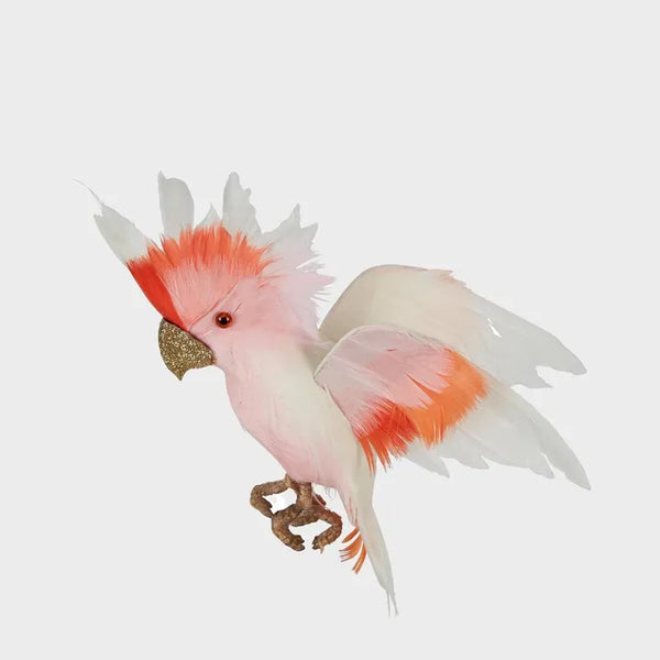 Christmas - GALAH FLYING BIRD SMALL PINK WHITE