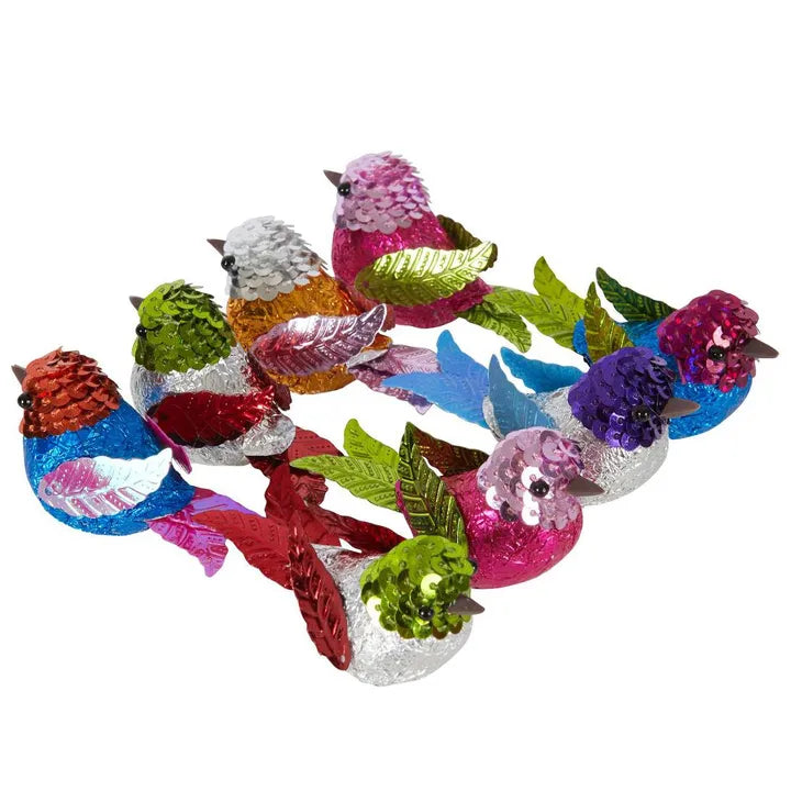 Christmas - FOILED SWEETIE BIRDS BRIGHT ASSORTED - BOX OF 8