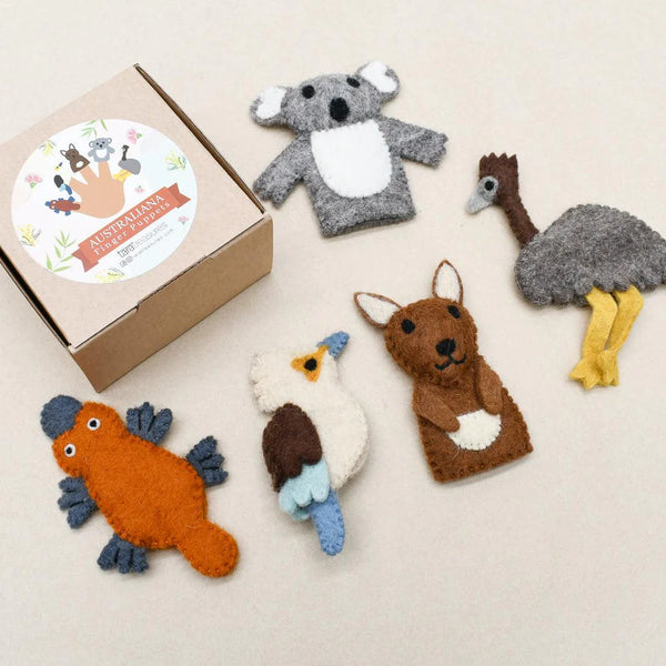 Felt Australian Animals  - Finger Puppet Set