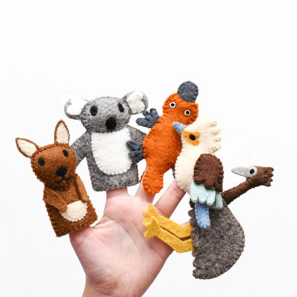 Felt Australian Animals  - Finger Puppet Set