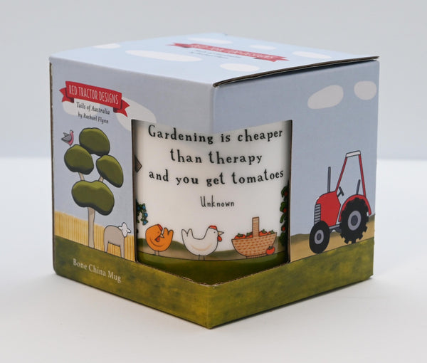 Red Tractor Designs - Bone China Mug Garden Therapy