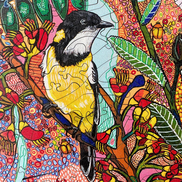 TWIGG Wooden Jigsaw Puzzle -283 Pieces - Golden Whistler - Naomi Malone Original Art