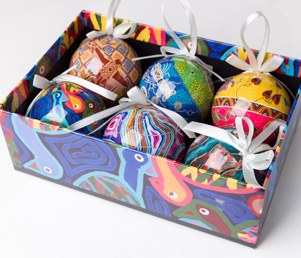 Alpersein Designs 6 PACK XMAS BAUBLES - THE TORCH