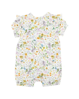 Minhaha Bébé ZARA PRINT SS ZIP ROMPER