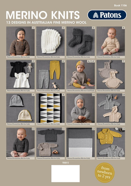 Merino Baby Knitting Book 1106