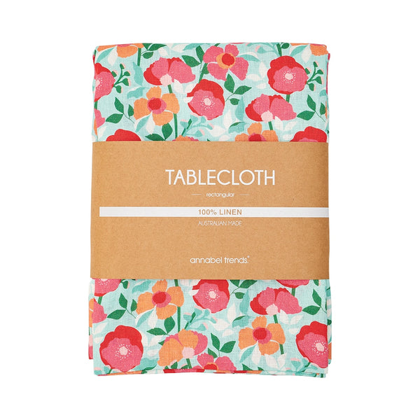 Tablecloth – Linen – Sherbet Poppies