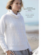 Knitting Pattern Moss Cable Sweater
