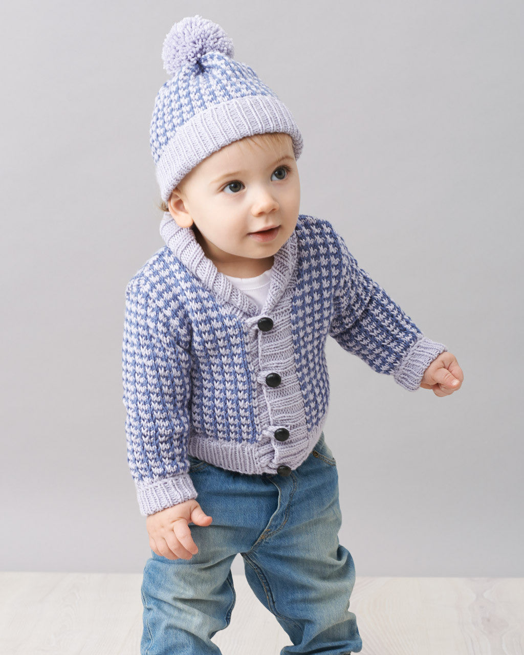Knitting Pattern — Houndstooth Cardi & Beanie