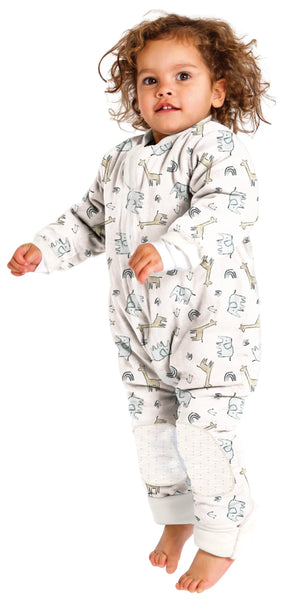 WARMIES - with arms and legs cotton ( 6-12month ) 3.0 tog - oatmeal/rumble jungle