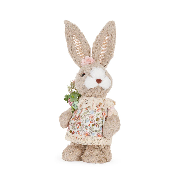 HOLLY & IVY MISS ROSE RABBIT WITH FLOWERS