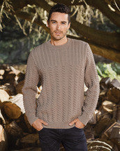 Knitting Pattern Men's Textured Pullover