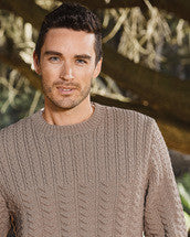 Knitting Pattern Men's Textured Pullover