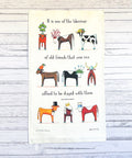 Red Tractor Designs Linen Tea Towel — Cowman Miranda