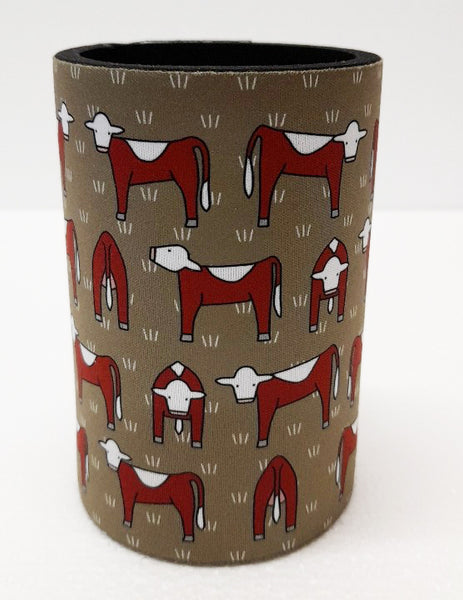 Red Tractor Designs Stubby Holder - Hereford Cattle