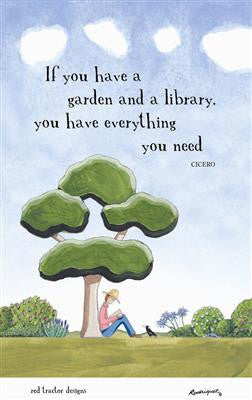 Red Tractor Designs - Tea Towel Garden and Library