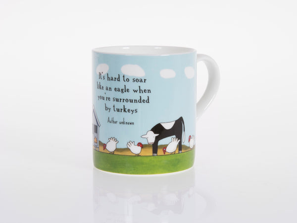 Red Tractor Designs - Bone China Cup Getting Grounded
